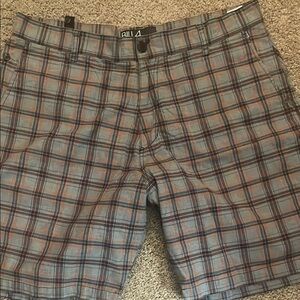 Billabong Gray and Blue Flat Front Shorts